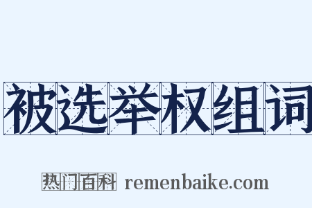 被选举权组词是什么意思的图片